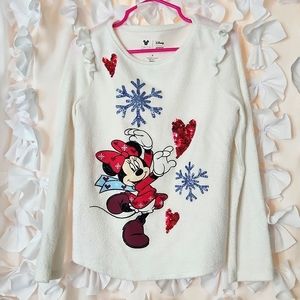 Minnie Mouse, Jumping Beans, 4 Girls, Disney, Snowflakes, ❄️ hearts, Red…